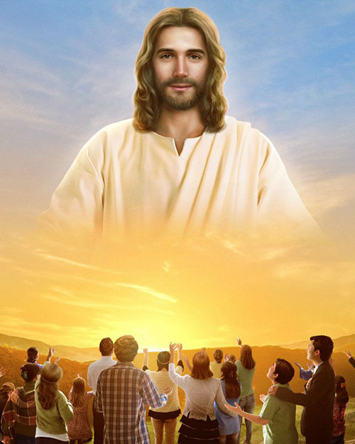 Chân dung Chúa Giêsu nền trời